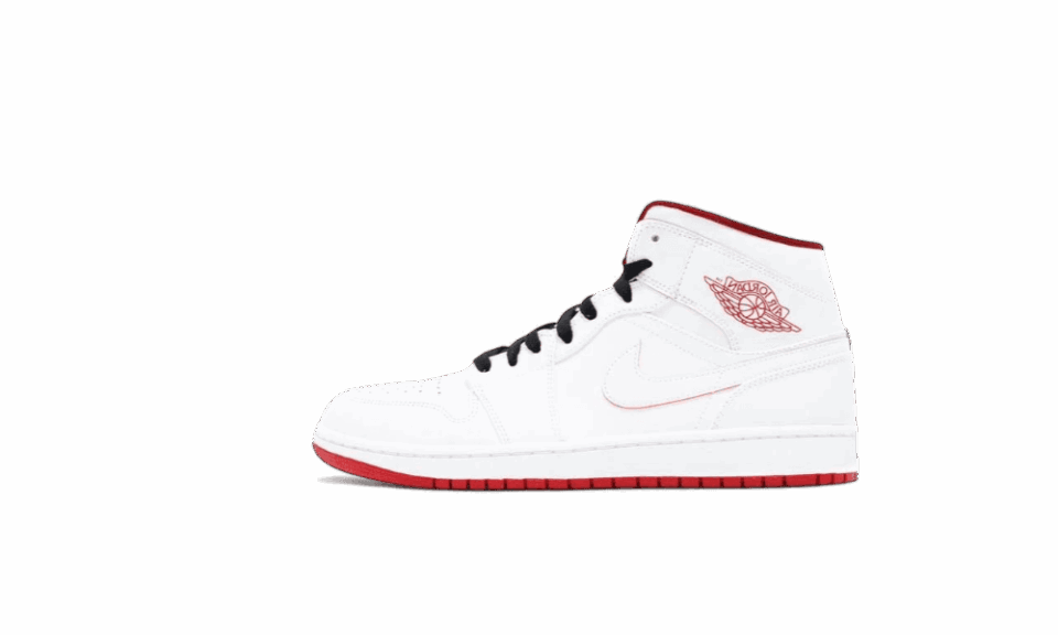 AIR JORD4N 1 MID ‘WHITE BLACK GYM RED’