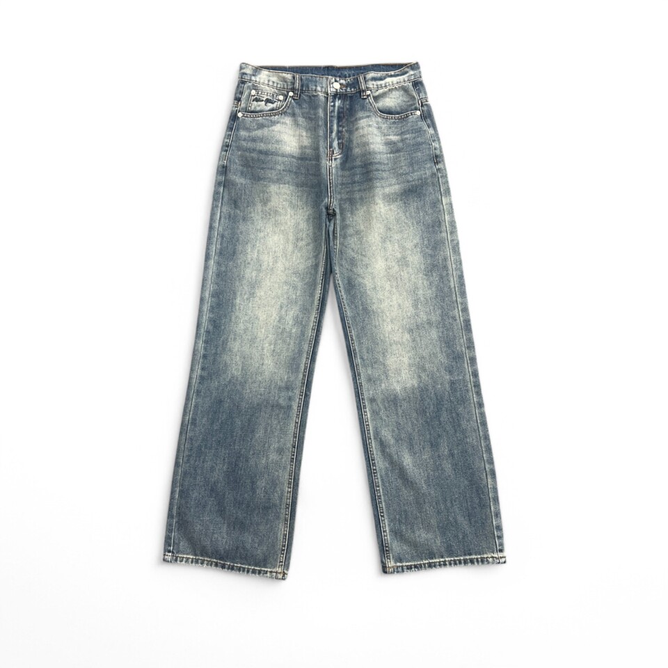 Denim Jeans - Washed Bue